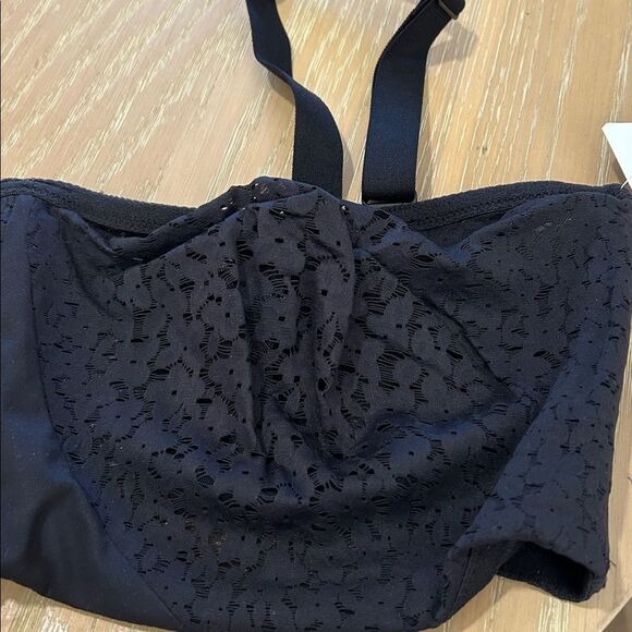 Chantelle Lingerie Norah Lace Trim Bandeau Bra, Black, Size 38G, NWT - Picture 9 of 14